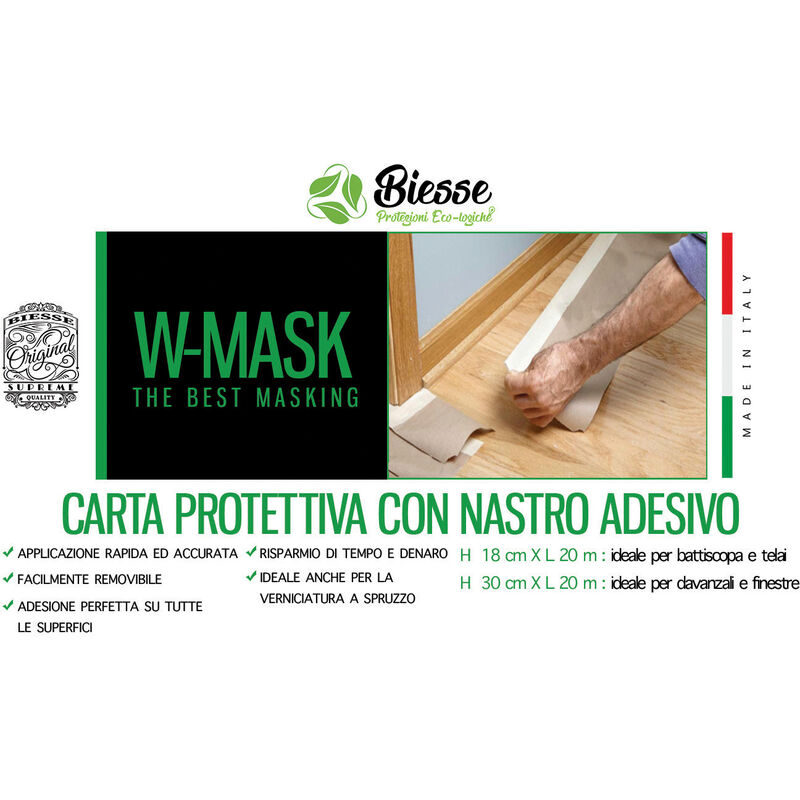 foto del prodotto w mask carta protett. nastro ades. cm30x20mt biesse packaging pz 1,0