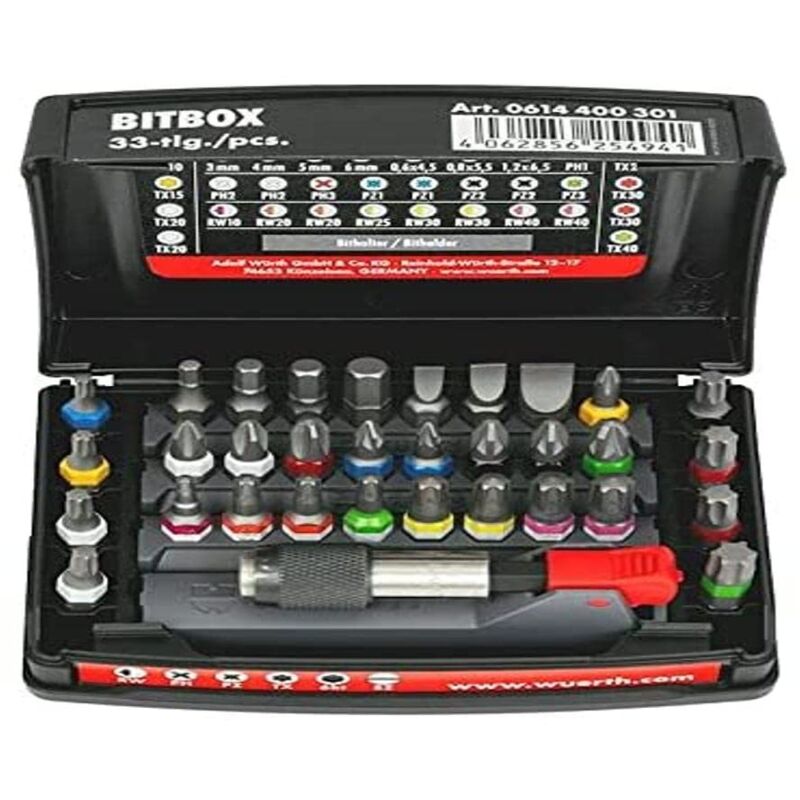 foto del prodotto w rth bitbox 0614400301 set di punte per trapano magnetiche, 33 pezzi