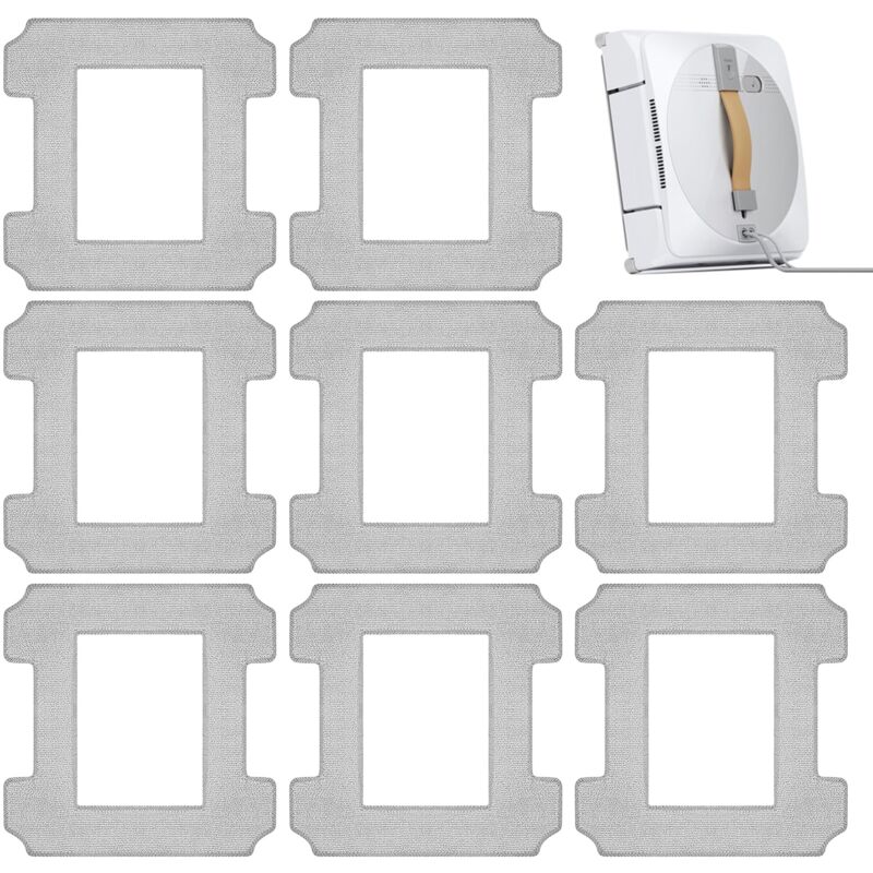 foto del prodotto w1 8 pack panni per la pulizia in microfibra lavabili w1 pro kit di accessori per ecovacs winbot w1 w1 pro series window robot vacuum cleaner
