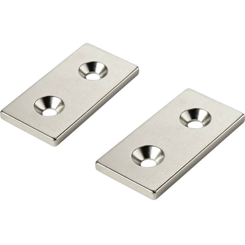 foto del prodotto w40l20t3 2m4 magnete permanente rettangolare l x l x a 40 x 20 x 3 mm n35 temperatura limite max. 8 tru components