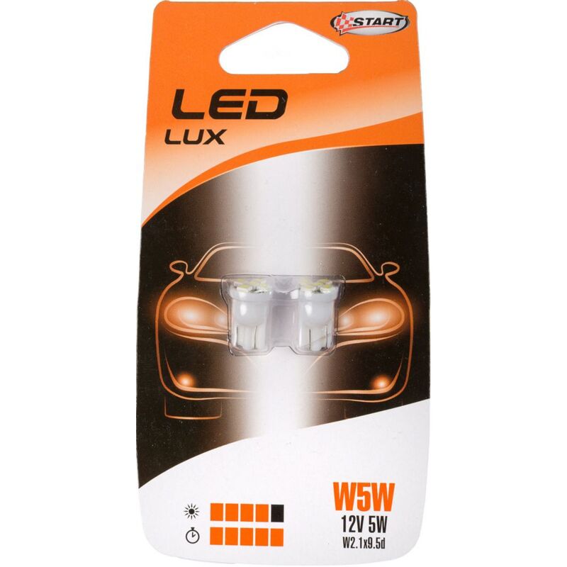 foto del prodotto w5w coppia di lampadine 5 led per luci auto 12v 5w