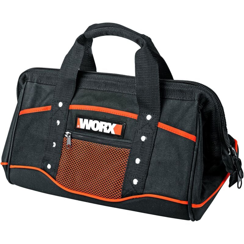 foto del prodotto wa0076 cassetta degli attrezzi in semplice nero con doppia maniglia, per riporre comodamente la borsa degli attrezzi senza attrezzi worx
