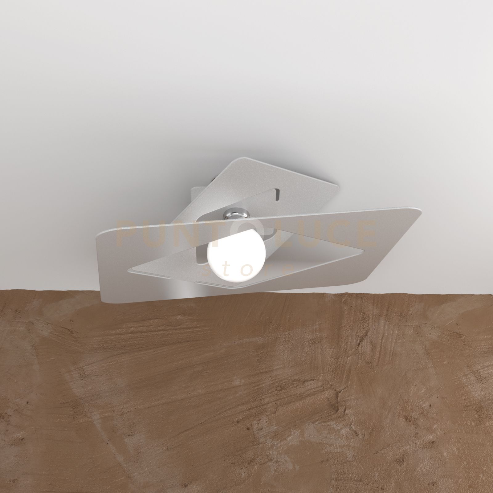 foto del prodotto wacky plafoniera 60 cm. 1 luce grigio 1159 pl60 gr