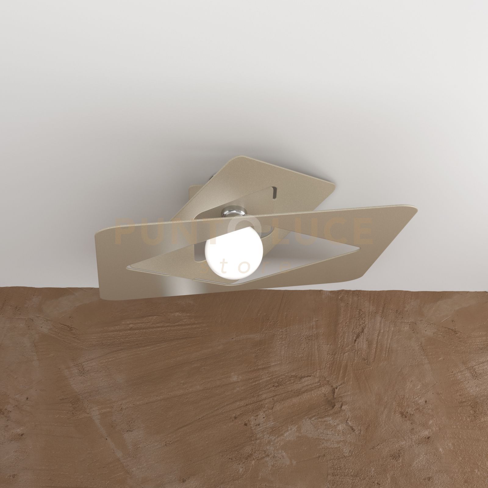 foto del prodotto wacky plafoniera 60 cm. 1 luce sabbia 1159 pl60 sa