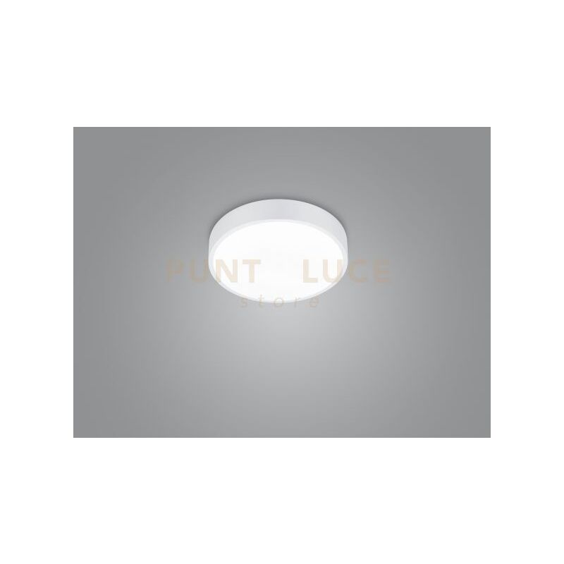 foto del prodotto waco plafoniera led dimmerabile metallo bianco con interruttore per variazione temperatura di colore led d. 31cm