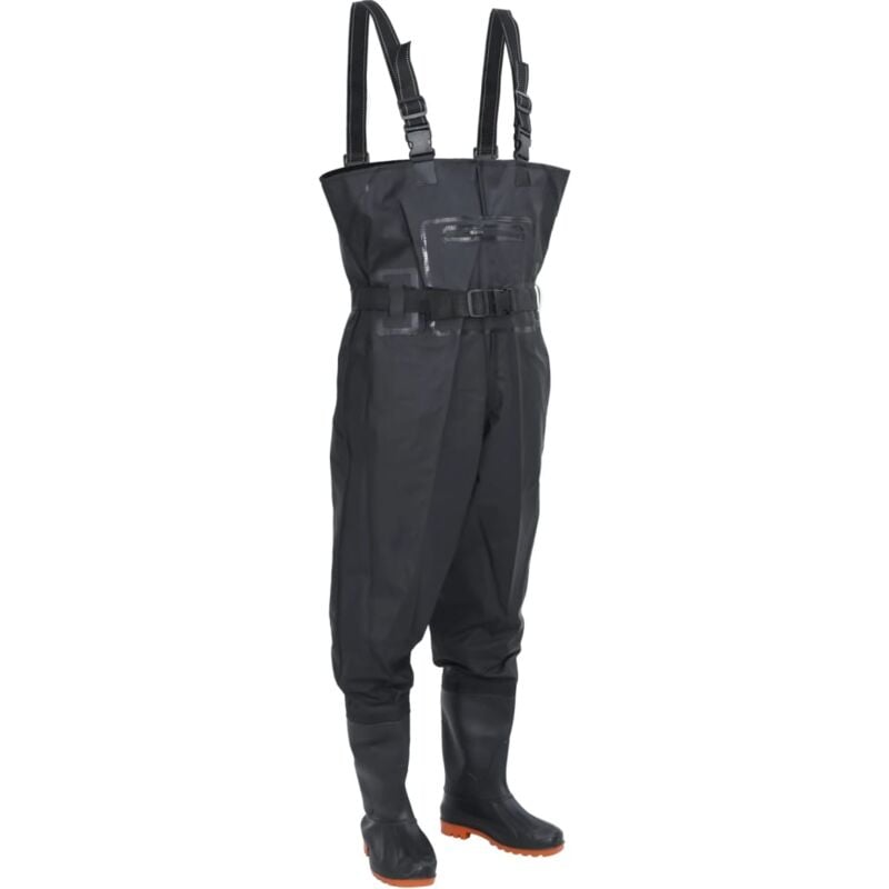 foto del prodotto wader con stivali e cintura nero taglia 42 vidaxl
