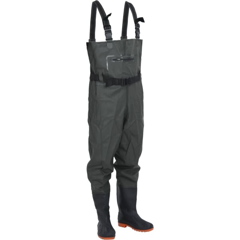 foto del prodotto wader con stivali e cintura verde scuro taglia 39 vidaxl
