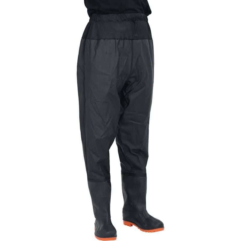 foto del prodotto wader da pesca alla vita con stivali nero taglia 43 - vidaxl