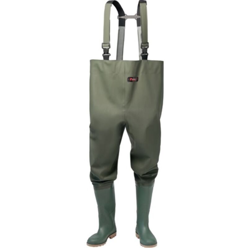 foto del prodotto waders taglia 44 pvc verde oliva su tessuto portante in poliestere
