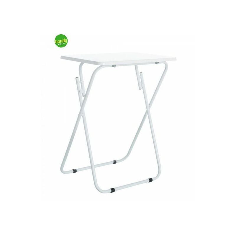 foto del prodotto wadiga tavolo pieghevole alicantina metallo mdf total bianco 48x38xh65cm