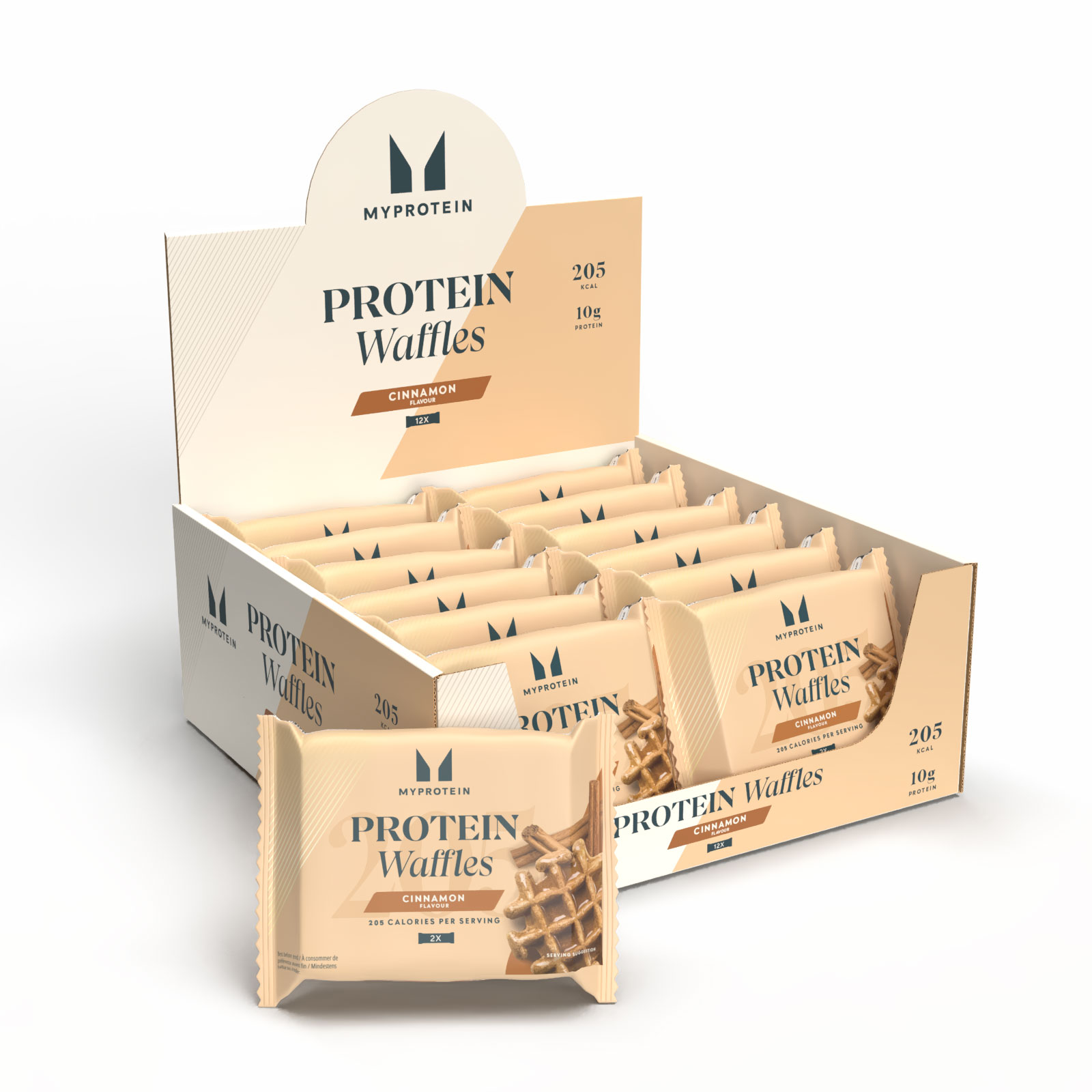 foto del prodotto waffle proteici 12 x 50g cinnamon