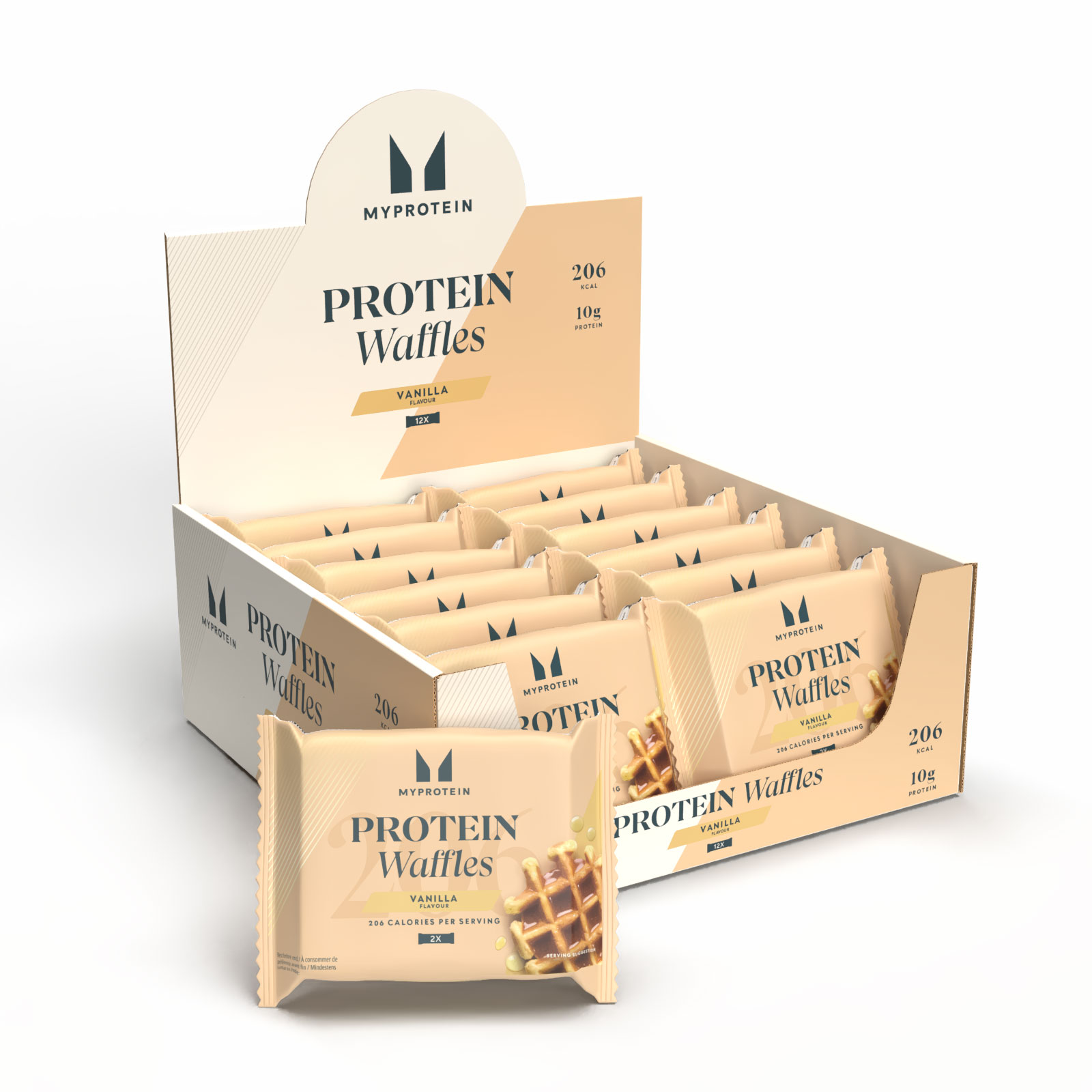 foto del prodotto waffle proteici 12 x 50g vaniglia