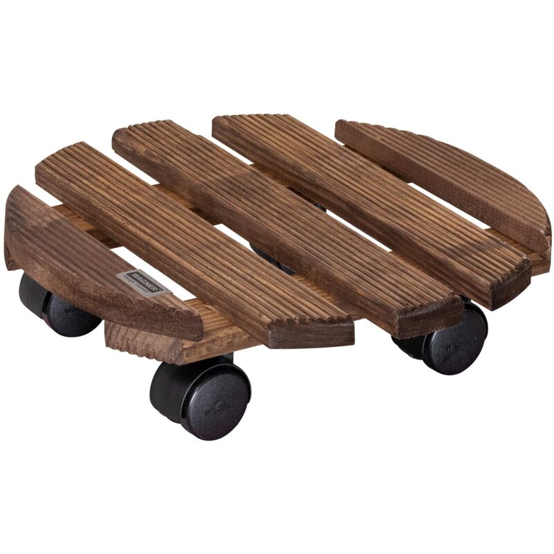 foto del prodotto wagner carrello per piante country 30 x 8 cm i carrello per fiori per interni, palissandro i tavoletta antiscivolo in legno massello fsc con