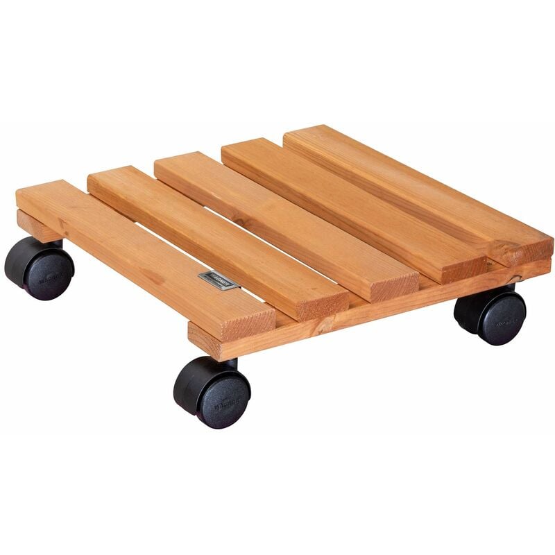 foto del prodotto wagner carrello per piante nature 29 x 29 x 8 cm i per interni i carrello per fiori in legno die conifere massello fsc , terracotta i portavasocon