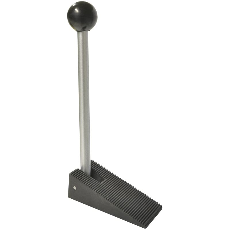 foto del prodotto wagner fermaporta comfort 105 x 49 x 240 mm i premium cuneo da inserire sotto i fermaporta in gomma termoplastica nero con leva in acciaio