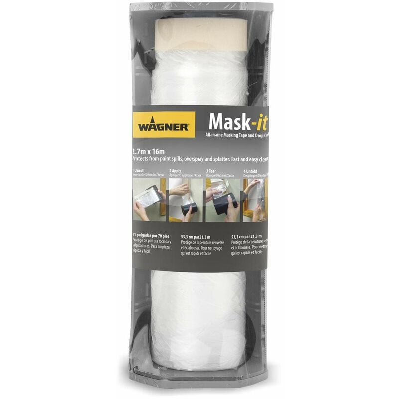foto del prodotto wagner mask it nastro e pellicola di mascheratura per finestre e porte 2, 7m x 16m