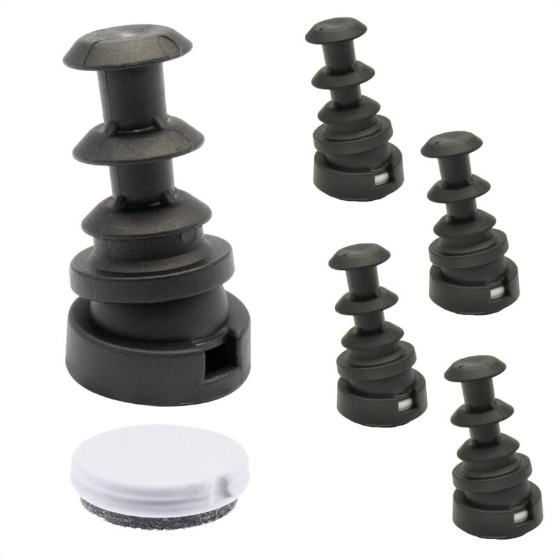 foto del prodotto wagner quickclick feltrini de lana e scivoli plastica duo da inserire in tubi tondi di sedia i set da 4 inserto intercambiabile e reversibile