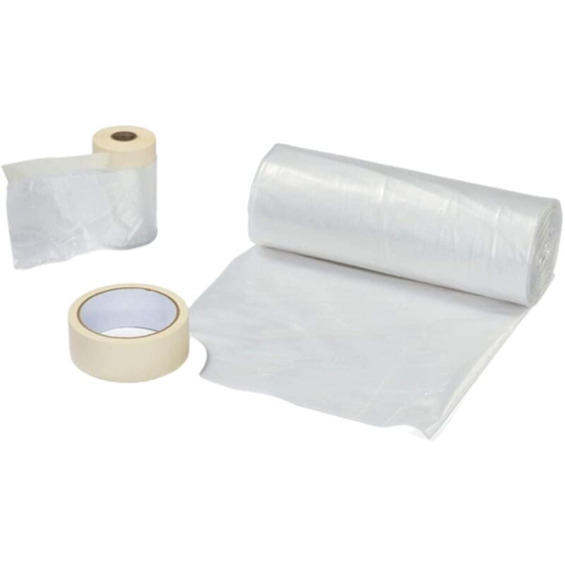 foto del prodotto wagner universal extra set di copertura incl. foglio di copertura 4 x 6 m, foglio di copertura con nastro adesivo 20 m x 0,55 m, nastro da pittore