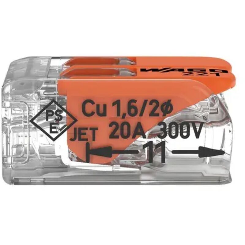 foto del prodotto wago 221-412 - morsetto di giunzione compact per tutti i tipi di conduttore max. 4 mm - 2 conduttori