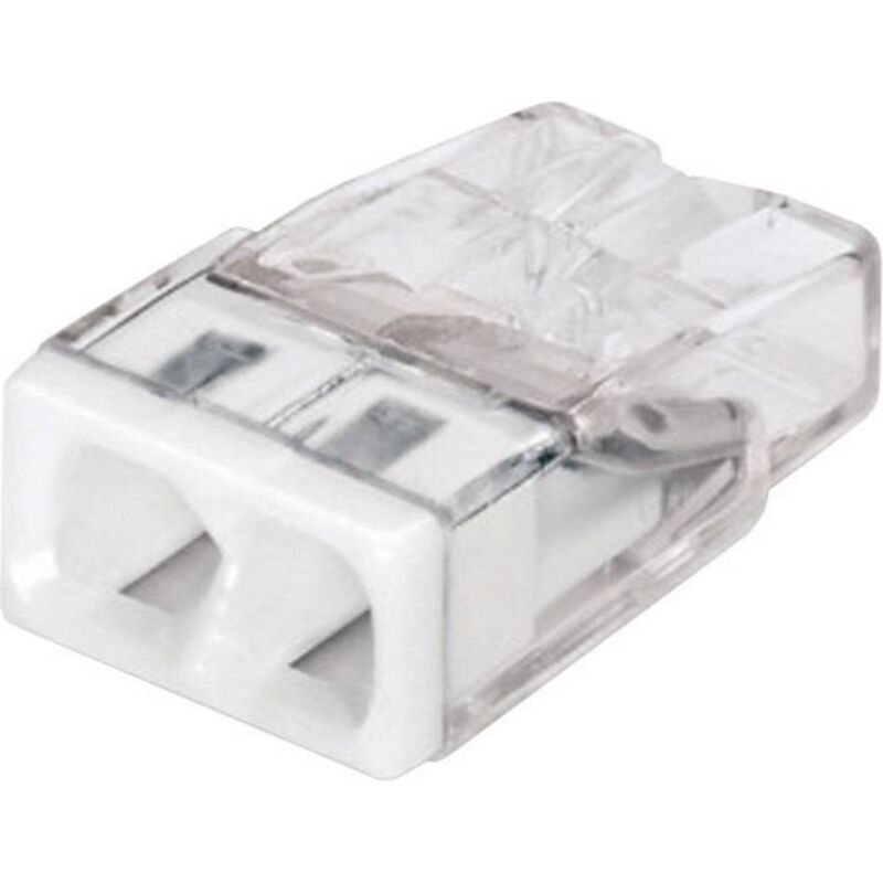 foto del prodotto wago 2273 202 100 2273 morsettiera flessibile rigido 0.5 2.5 mm numero poli num 2 100 pz. trasparente, bianco
