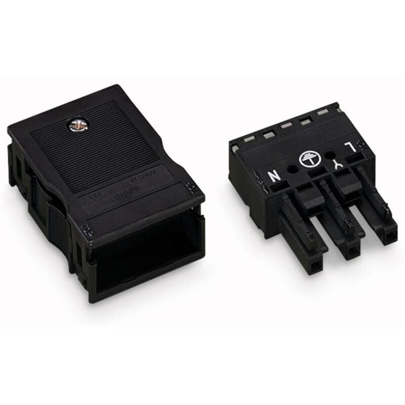 foto del prodotto wago 770 103 k010 165 connettore di alimentazione winsta midi presa dritta tot poli 2 pe 25 a nero 1 pz.