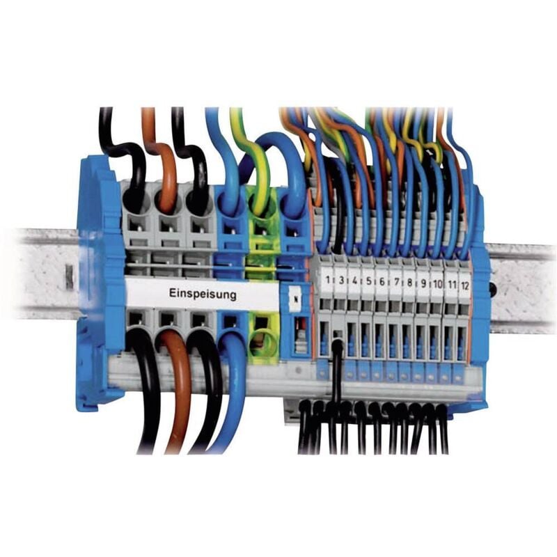 foto del prodotto wago 821 104 morsettiera di distribuzione grigio, blu, verde, giallo 1 kit