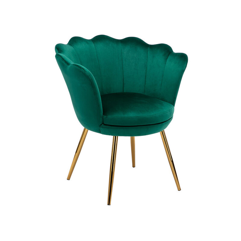 foto del prodotto wahson office chairs poltrona relax, poltroncina salotto con gambe dorato poltrona velluto, verde, wahson