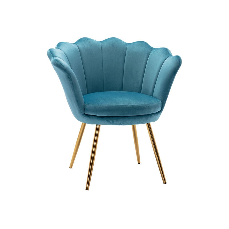foto del prodotto wahson office chairs poltrona relax, poltroncina salotto con gambe nero, poltrona velluto per camera da letto, blu, wahson
