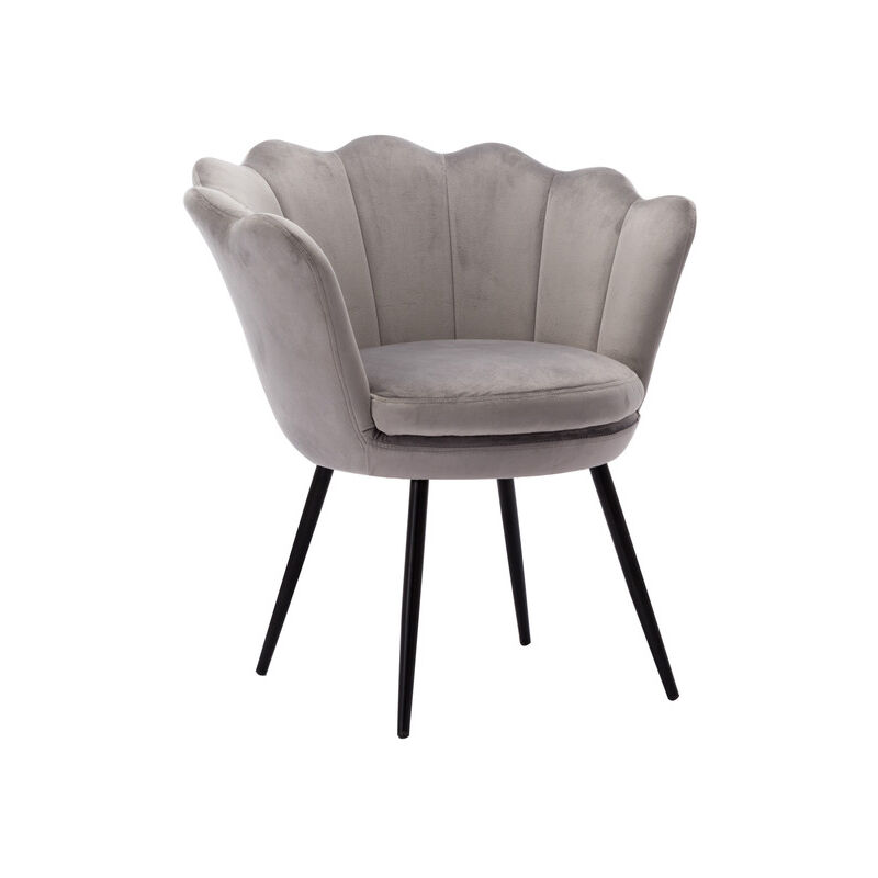 foto del prodotto wahson office chairs poltrona relax, poltroncina salotto con gambe nero, poltrona velluto per camera da letto, grigio, wahson