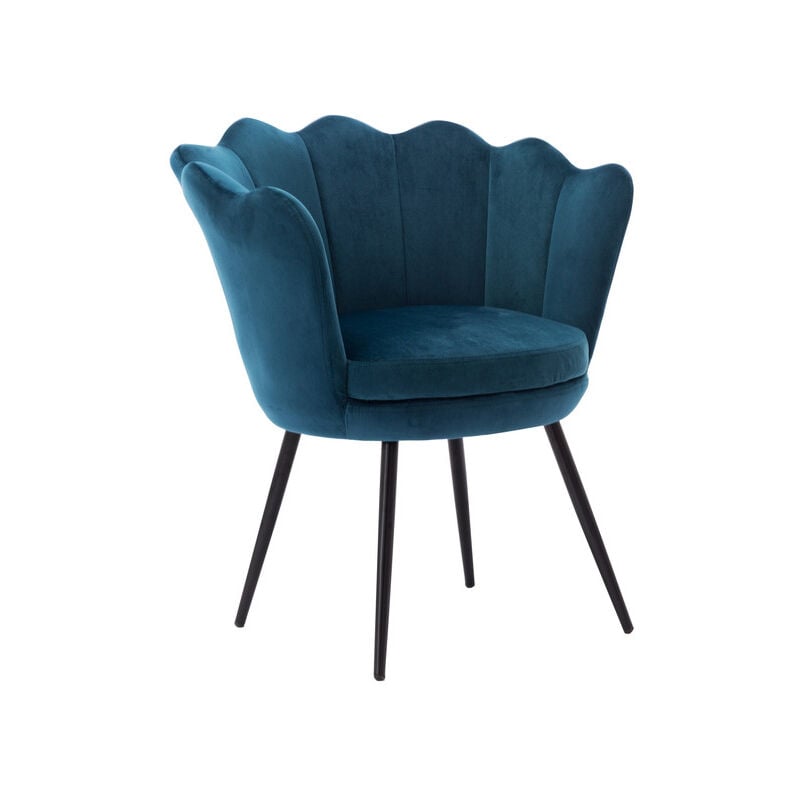 foto del prodotto wahson office chairs poltrona relax, poltroncina salotto con gambe nero, poltrona velluto per camera da letto, petrolio, wahson