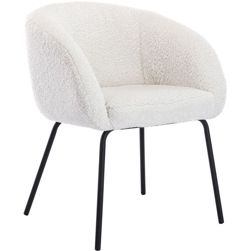 foto del prodotto wahson office chairs poltroncina imbottita moderna in pelliccia sintetica poltrone salotti con gambe in metallo sedia da salotto per