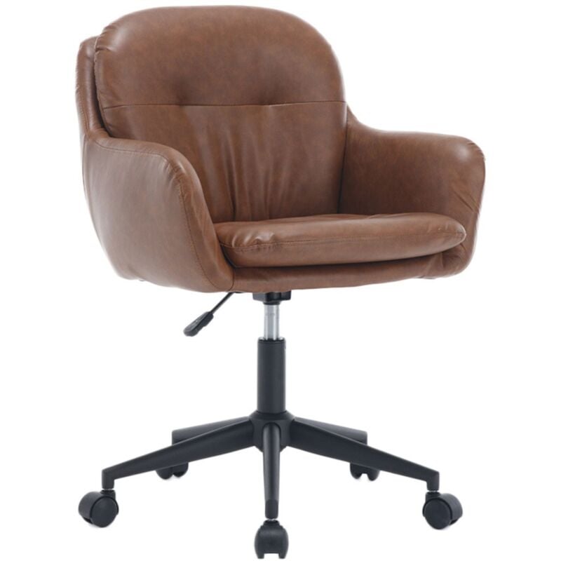 foto del prodotto wahson office chairs sedia da scrivania girevole in ecopelle sedia da ufficio imbottita poltrona da scrivania con rotelle regolabile poltrona