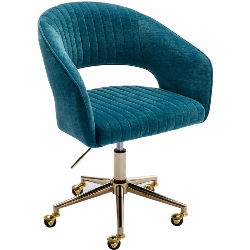foto del prodotto wahson office chairs sedia da scrivania girevole sedia da ufficio imbottita regolabile in altezza poltrona, petrolio