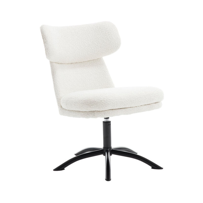 foto del prodotto wahson office chairs sedia da scrivania girevole sedia da ufficio imbottita sedia irregolare per computer in pelliccia, cachi