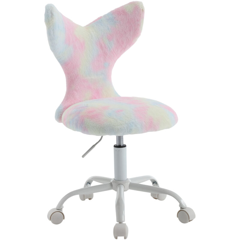 foto del prodotto wahson office chairs sedia da scrivania per bambini in ecopelliccia sedia per bambini poltrona girevole regolabile sirena sedia da studio per