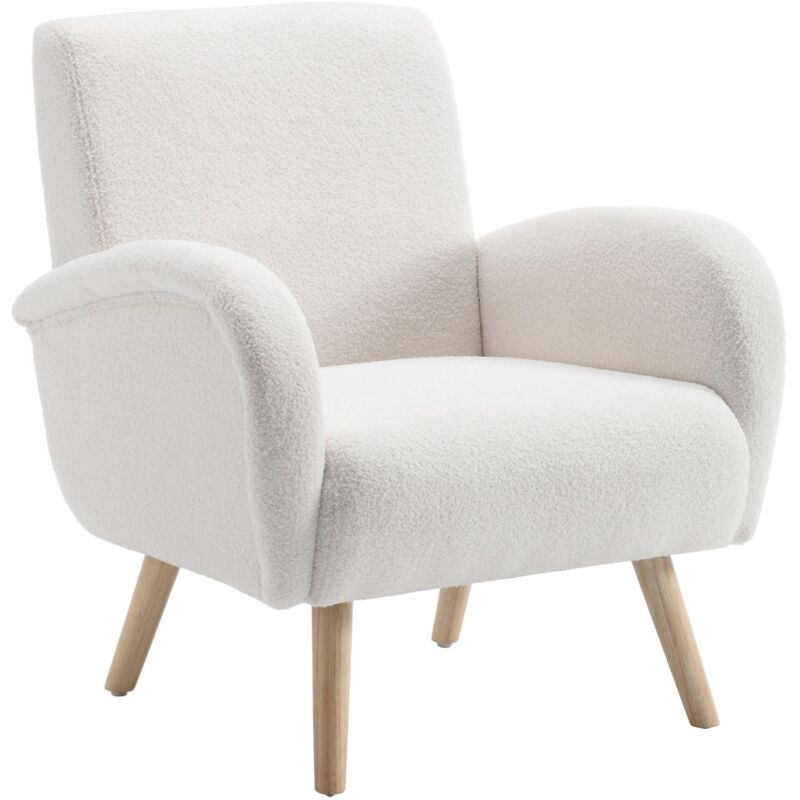 foto del prodotto wahson office chairs wahson poltrone relax, poltrona imbottita in pelliccia poltroncina moderna con gambe in legno sedia da salotto per