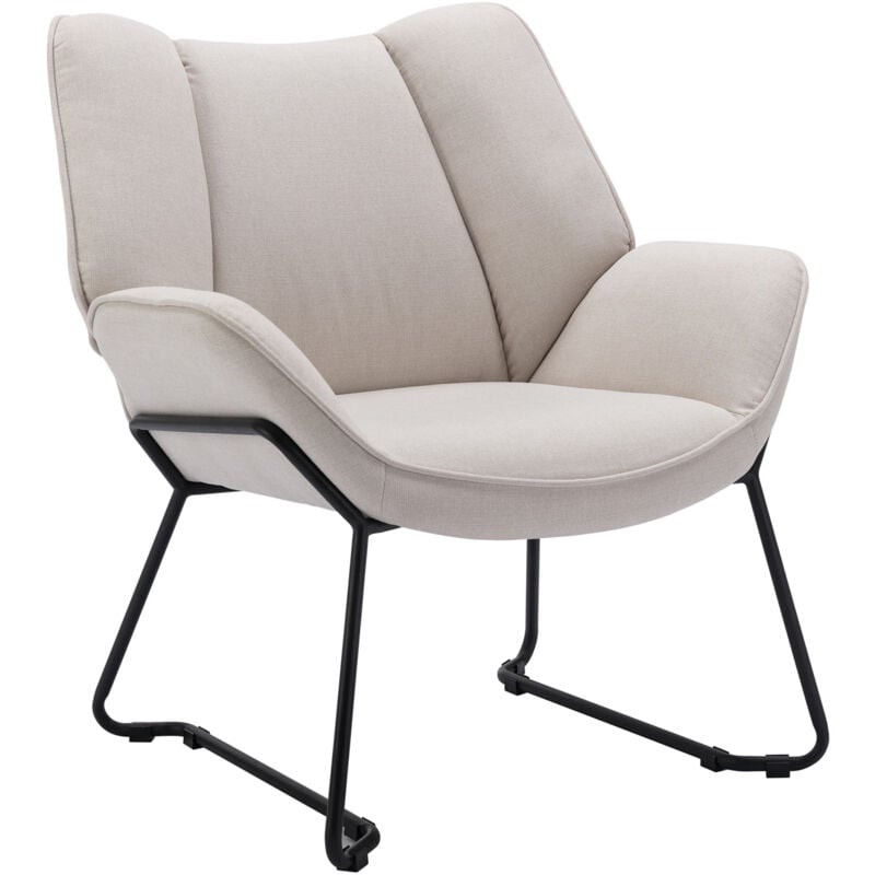 foto del prodotto wahson office chairs wahson poltrone relax, sedia da salotto moderno con gambe in metallo poltroncine salotti in tessuto di lino poltroncina con