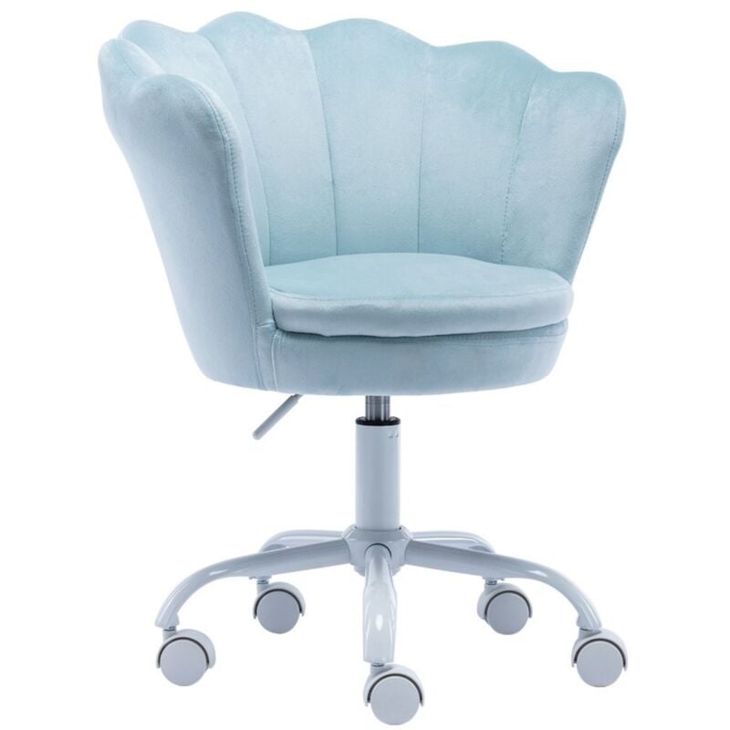foto del prodotto wahson office chairs wahson sedia da scrivania per bambini ragazza sedia da studio girevole in velluto, regolabile in altezza, blu
