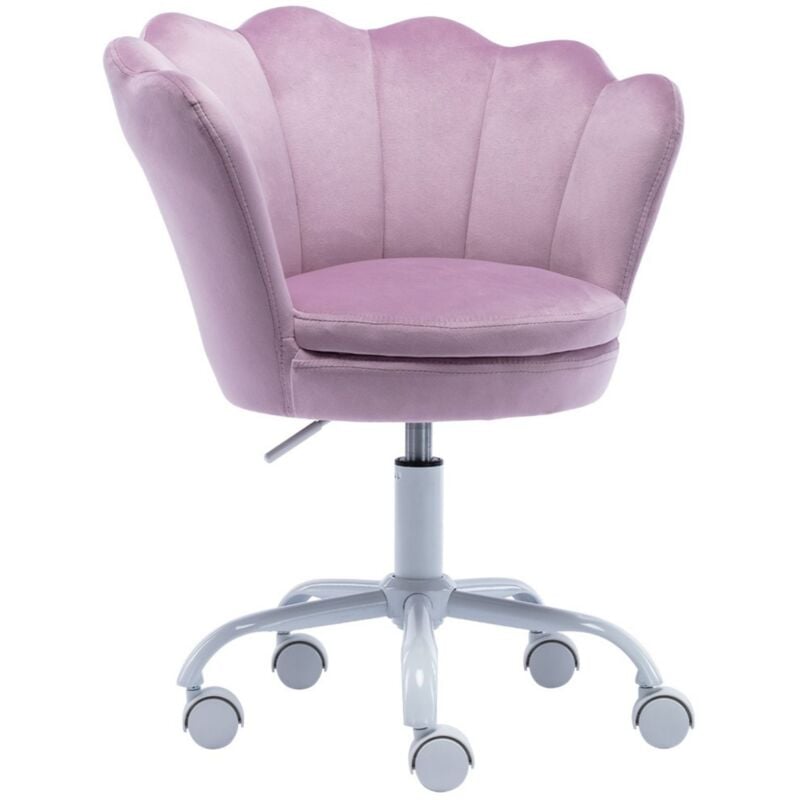 foto del prodotto wahson office chairs wahson sedia da scrivania per bambini ragazza sedia da studio girevole in velluto, regolabile in altezza, viola