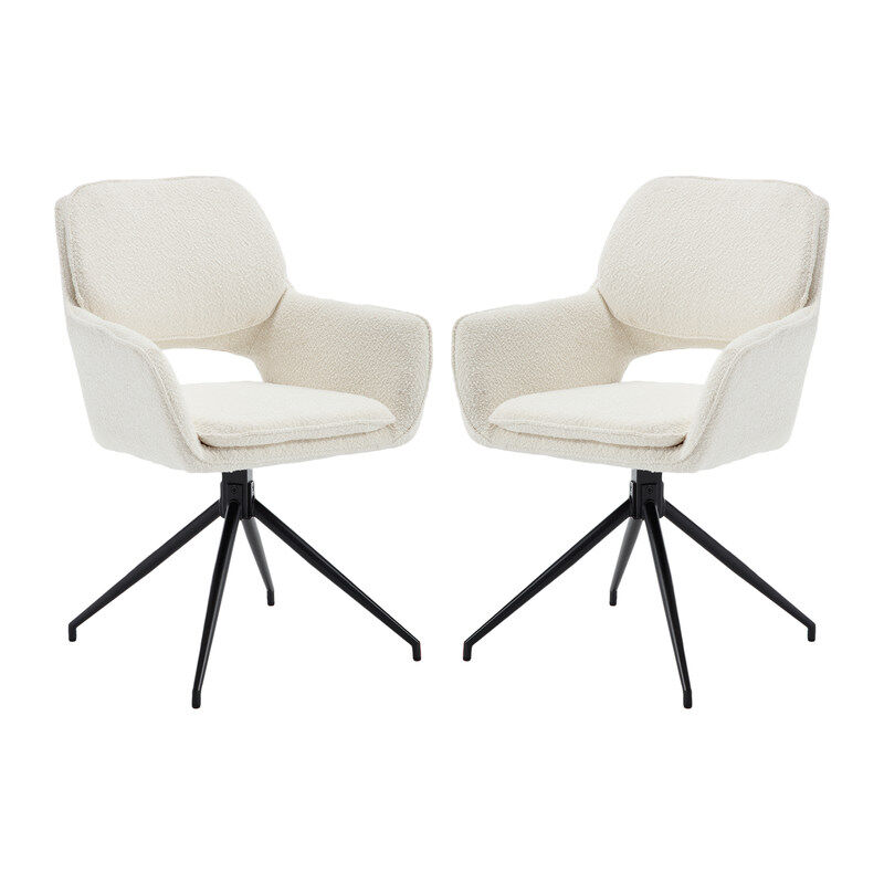 foto del prodotto wahson office chairs wahson set di 2 sedie da pranzo sedie da cucina girevole in pelliccia sintetica sedie sala da pranzo moderne con gambe in