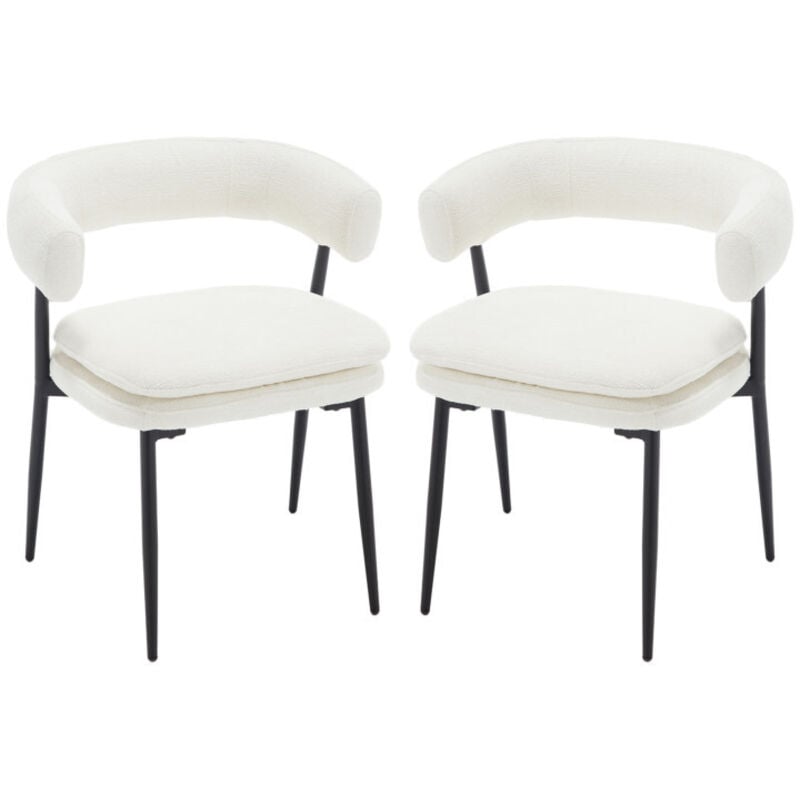 foto del prodotto wahson sedie set di 2, sedie da pranzo sedie da cucina moderne in tessuto con gambe in metallo sedia imbottite sedie da soggiorno per sala da pranzo,