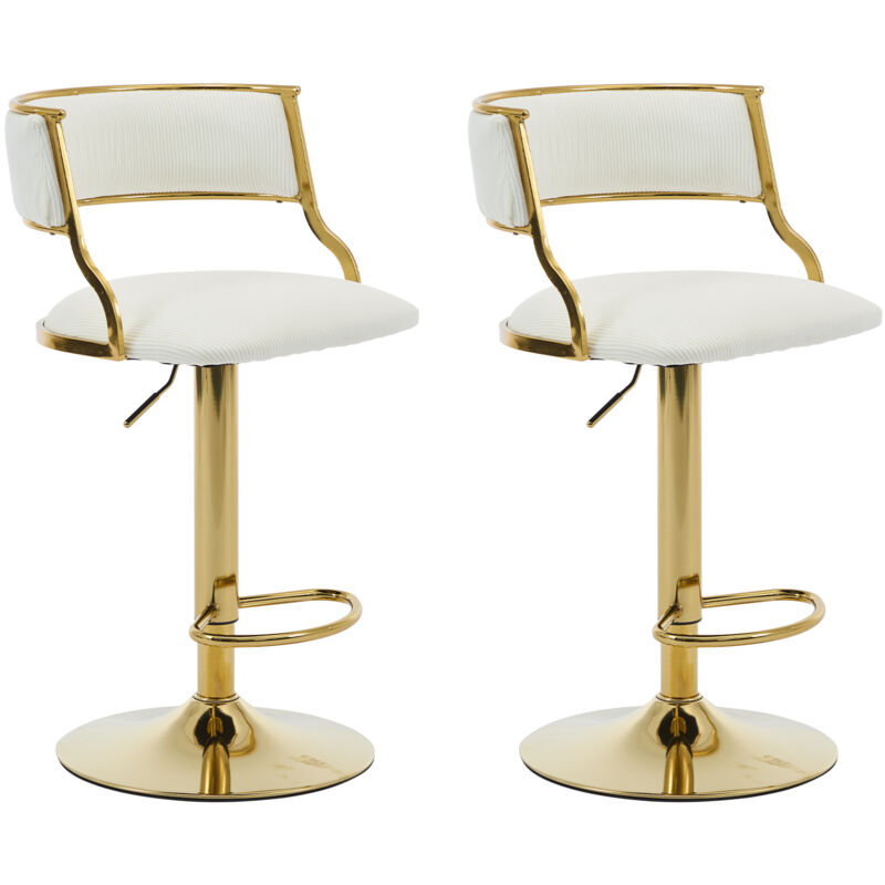 foto del prodotto wahson set di 2 sgabelli da bar in velluto sgabelli cucina moderni sgabelli alti con gambe in metallo dorato per cucina bancone, beige