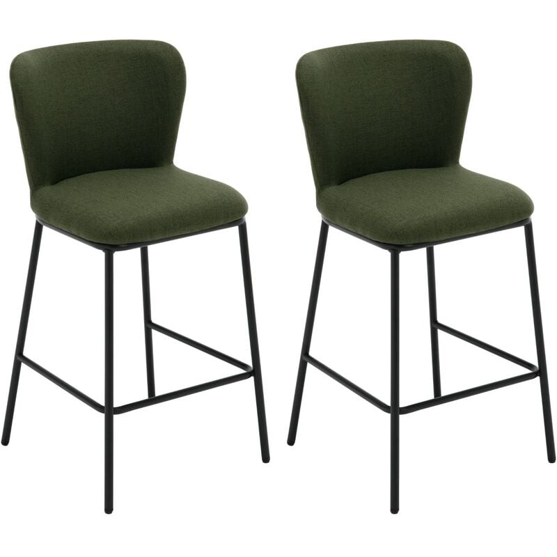 foto del prodotto wahson sgabelli bar, set di 2 sgabelli da bar in tessuto di lino sgabelli cucina moderni sgabelli alti con gambe in metallo sedie da bar per cucina