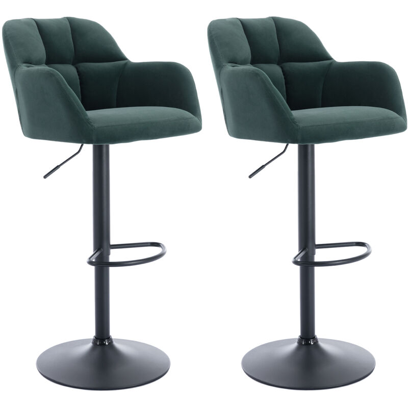 foto del prodotto wahson sgabelli bar, set di 2 sgabelli da bar sgabelli cucina moderni regolabile e girevole per cucina bancone, velluto, verde