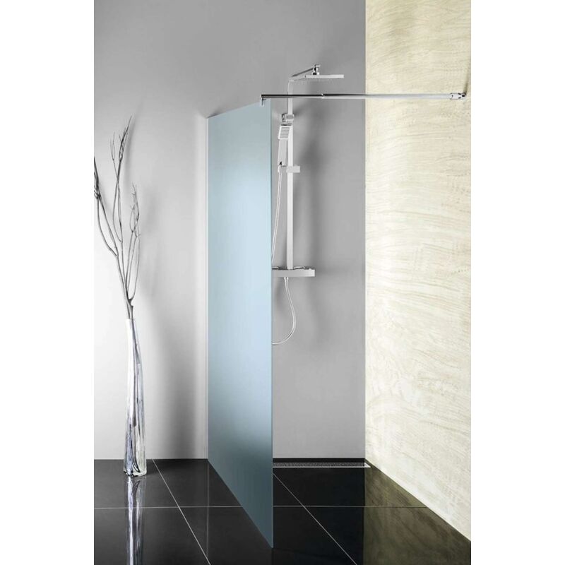 foto del prodotto walk in parete doccia 90x190 cm, vetro brick wi090 aqualine