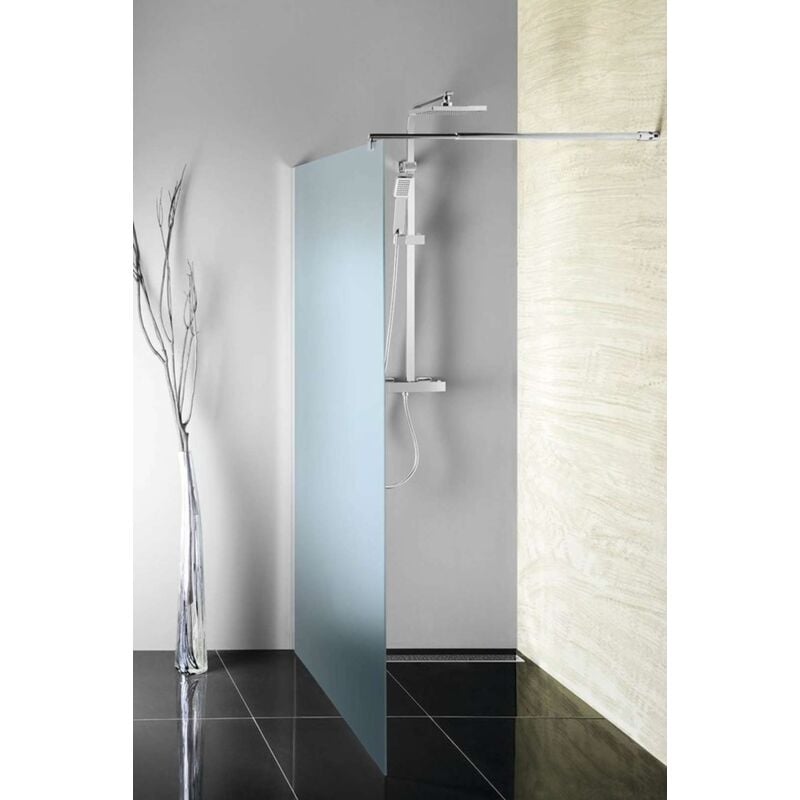foto del prodotto walk in schermo doccia 80x190 cm, vetro brick wi080 aqualine