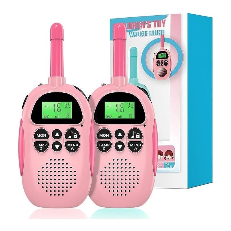 foto del prodotto walkie talkie interfono per bambini radio bidirezionale ricaricabile portata 3 km giocattolo per ragazza 16 canali vox scan avventura all aria aperta