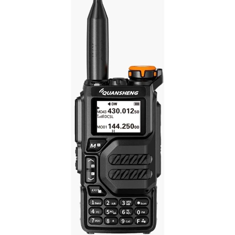 foto del prodotto walkie talkie uv k5, walkie talkie fm vhf uhf, con auricolare e base di ricarica usb, ricetrasmettitore portatile 1 pz 