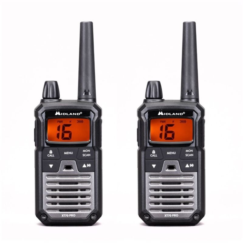 foto del prodotto walkie talkie xt70 pro duo nerogrigio scuro midland