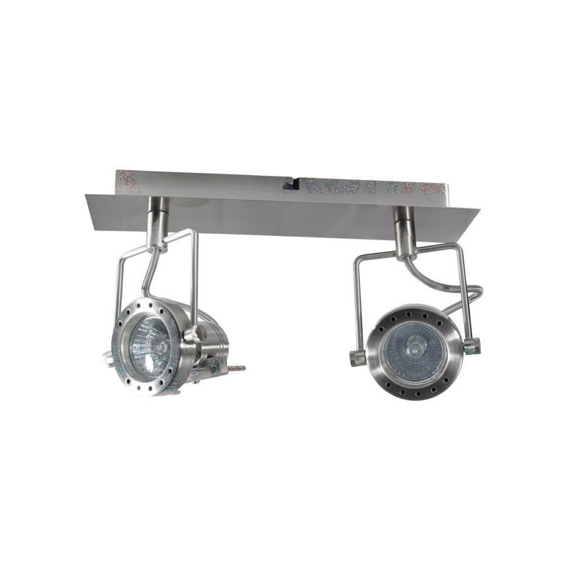 foto del prodotto wall applica parete soffitto gu10 par16 2x50w 70mm 320mmx60mm ip20 argento